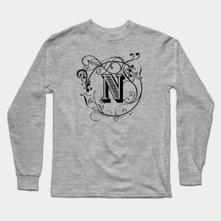 Letter N Long Sleeve T-Shirt